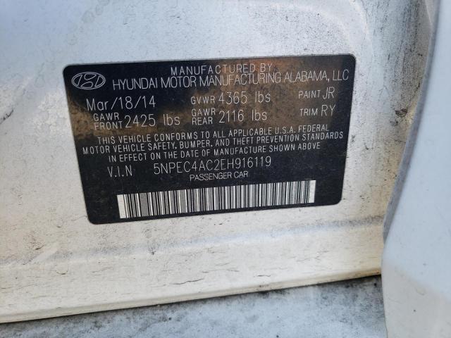 5NPEC4AC2EH916119 Hyundai gamma