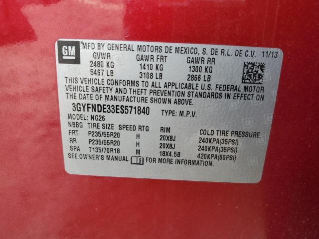 3GYFNDE33ES571840 Cadillac SRX PREMIU