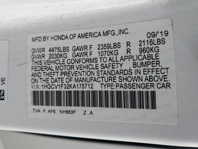 1HGCV1F32KA175712 Honda ACCORD SPO