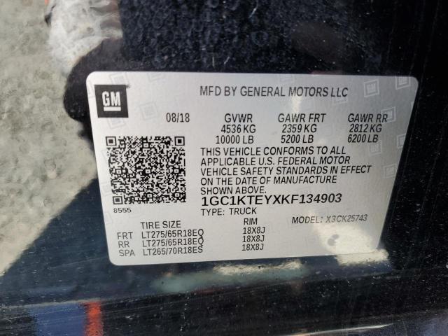 1GC1KTEYXKF134903 Chevrolet Silverado