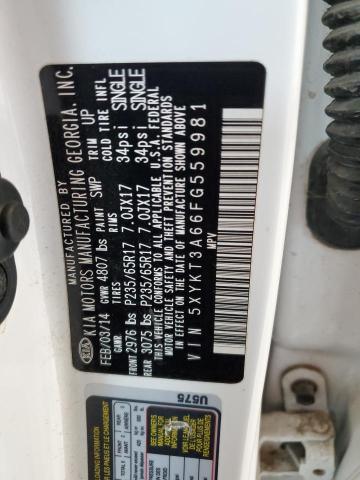 5XYKT3A66FG559981 KIA SORENTO LX