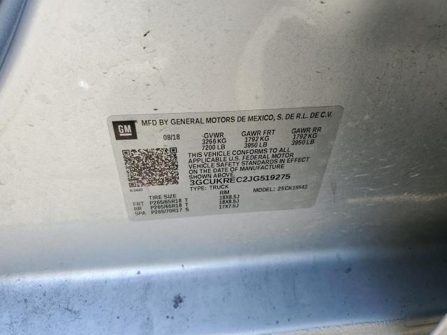 3GCUKREC2JG519275 Chevrolet l83 - sidi: spark ignited direct injection, vvt: variable valve timing, afm, e85 max, alum