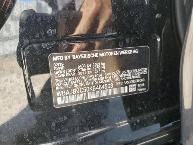 WBAJB9C50KB464503 BMW 2019
