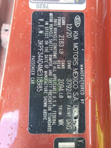 3KPF34AD4ME318985 KIA mpi nu