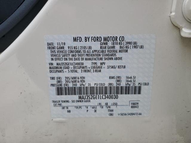 MAJ3S2GE1LC340030 Ford ECOSPORT S