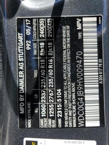 WDC0G4JB9HV009470 Mercedes-Benz m274