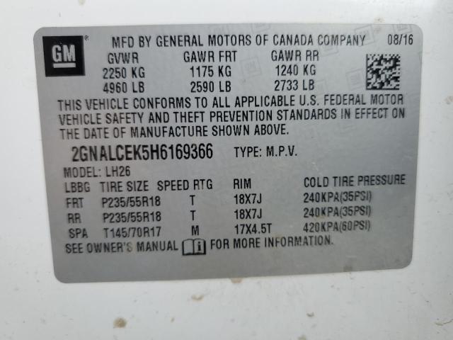2GNALCEK5H6169366 Chevrolet lea - sidi: spark ignited direct injection, e85 max, alum