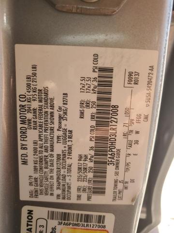 3FA6P0HD3LR127008 Ford 2020