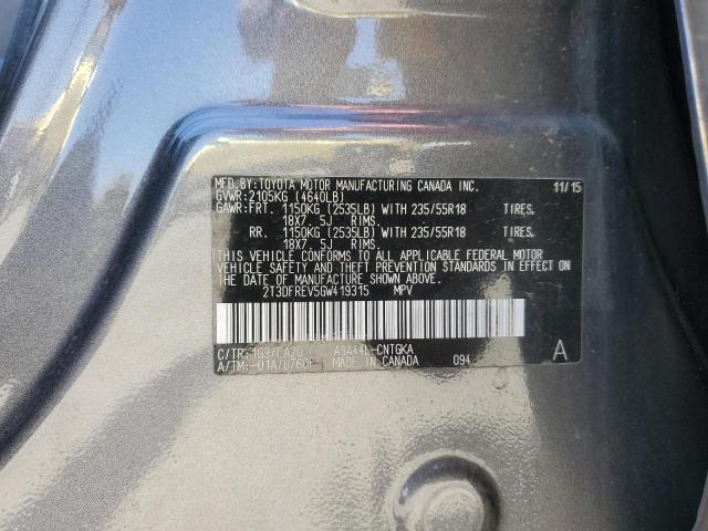 2T3DFREV5GW419315 Toyota 2ar-fe