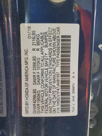 1HGCV1F47JA081557 Honda l15be