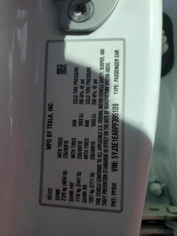 5YJ3E1EA8PF395109 Tesla MODEL 3