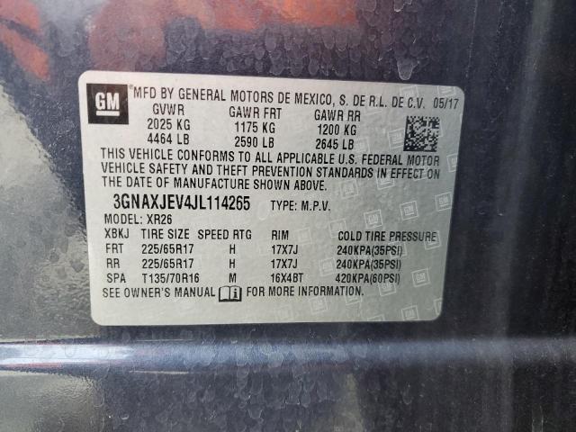 3GNAXJEV4JL114265 Chevrolet EQUINOX LT