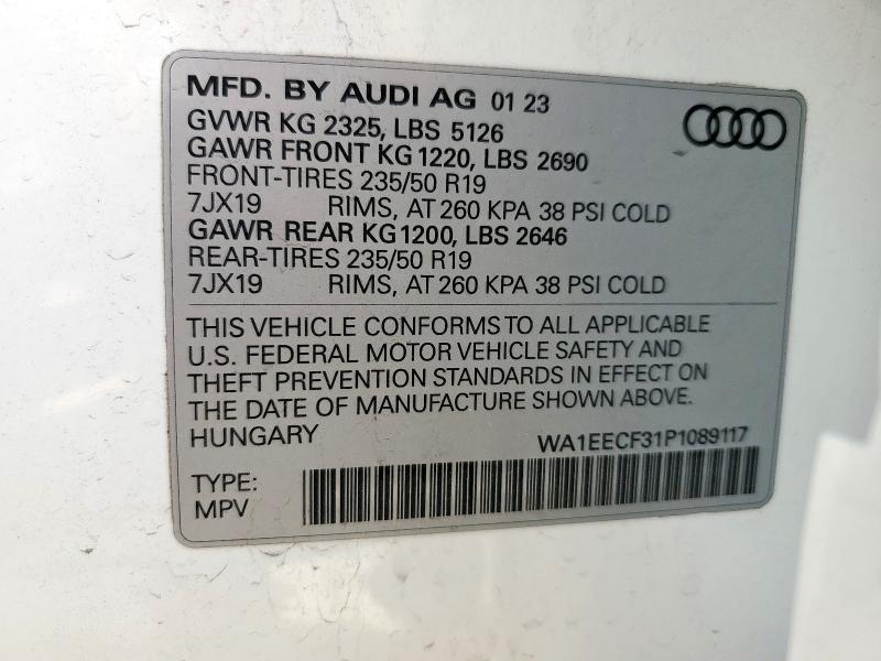 WA1EECF31P1089117 Audi 45 tfsi
