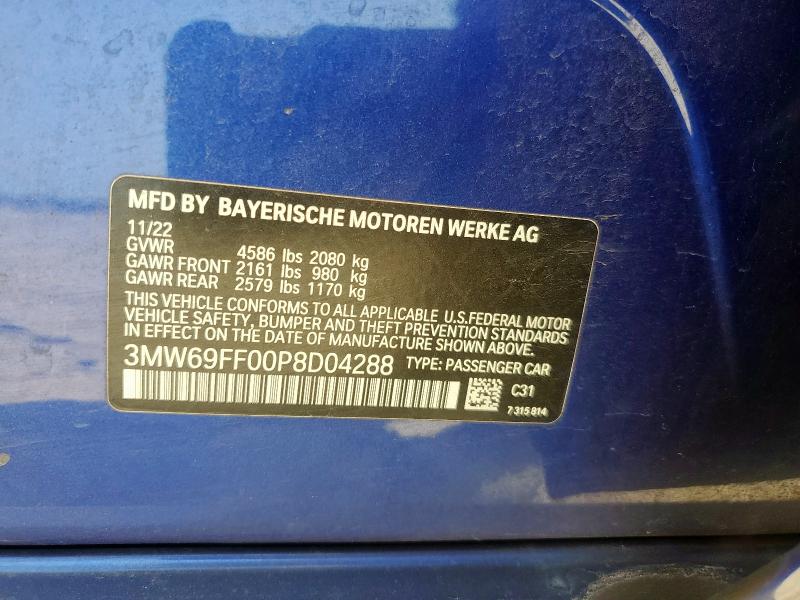 3MW69FF00P8D04288 BMW 330I