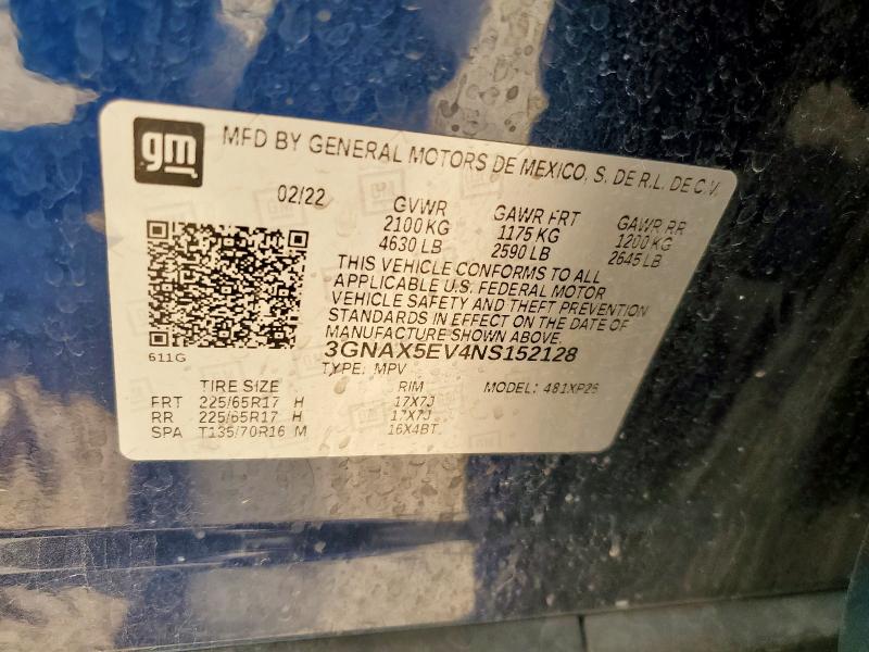 3GNAX5EV4NS152128 Chevrolet EQUINOX LS