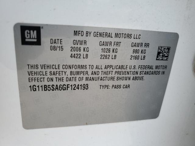 1G11B5SA6GF124193 Chevrolet MALIBU LIM
