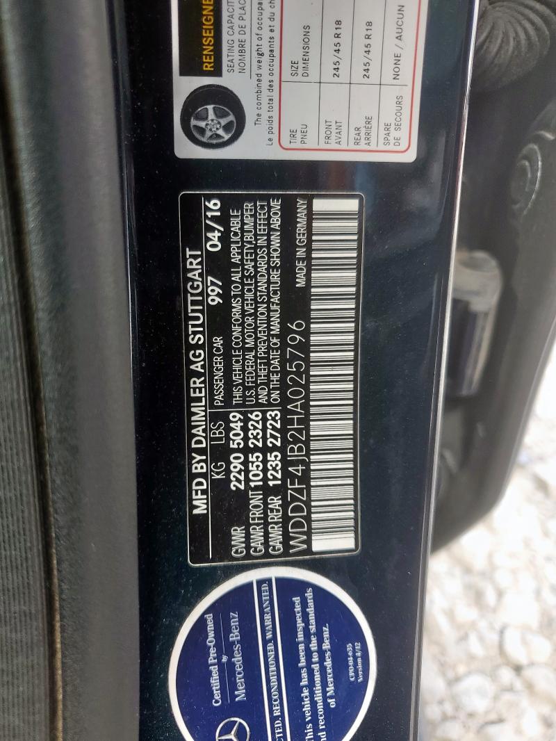 WDDZF4JB2HA025796 Mercedes-Benz E 300