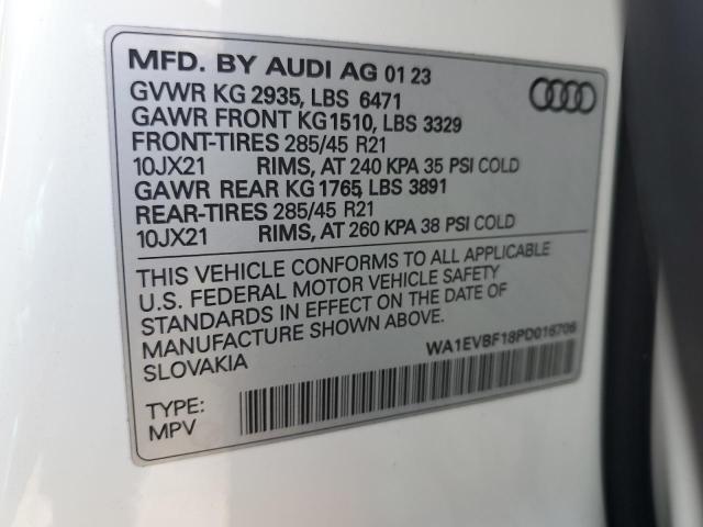 WA1EVBF18PD016706 Audi Q8 PREMIUM