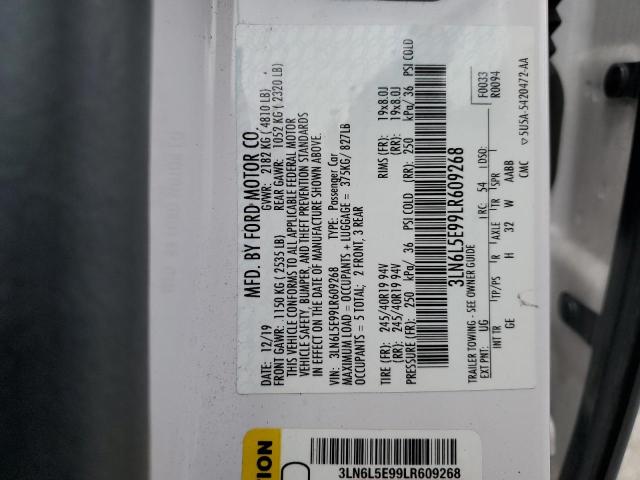3LN6L5E99LR609268 Lincoln 2.0l gtdi high
