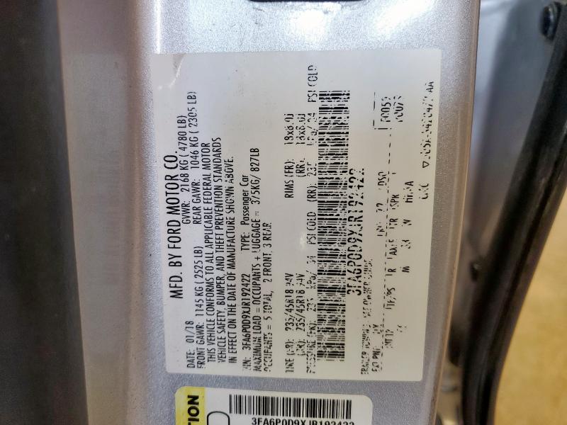 3FA6P0D9XJR192422 Ford FUSION TIT