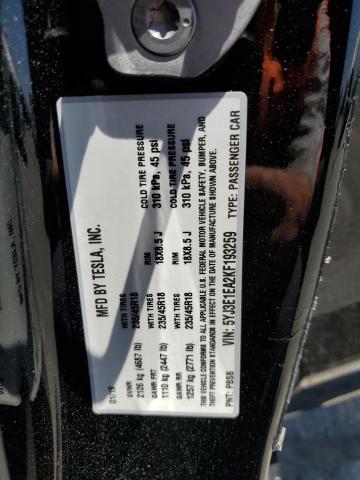 5YJ3E1EA2KF193259 Tesla 2019