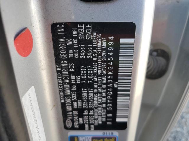 5XYPG4A35KG454994 KIA SORENTO L