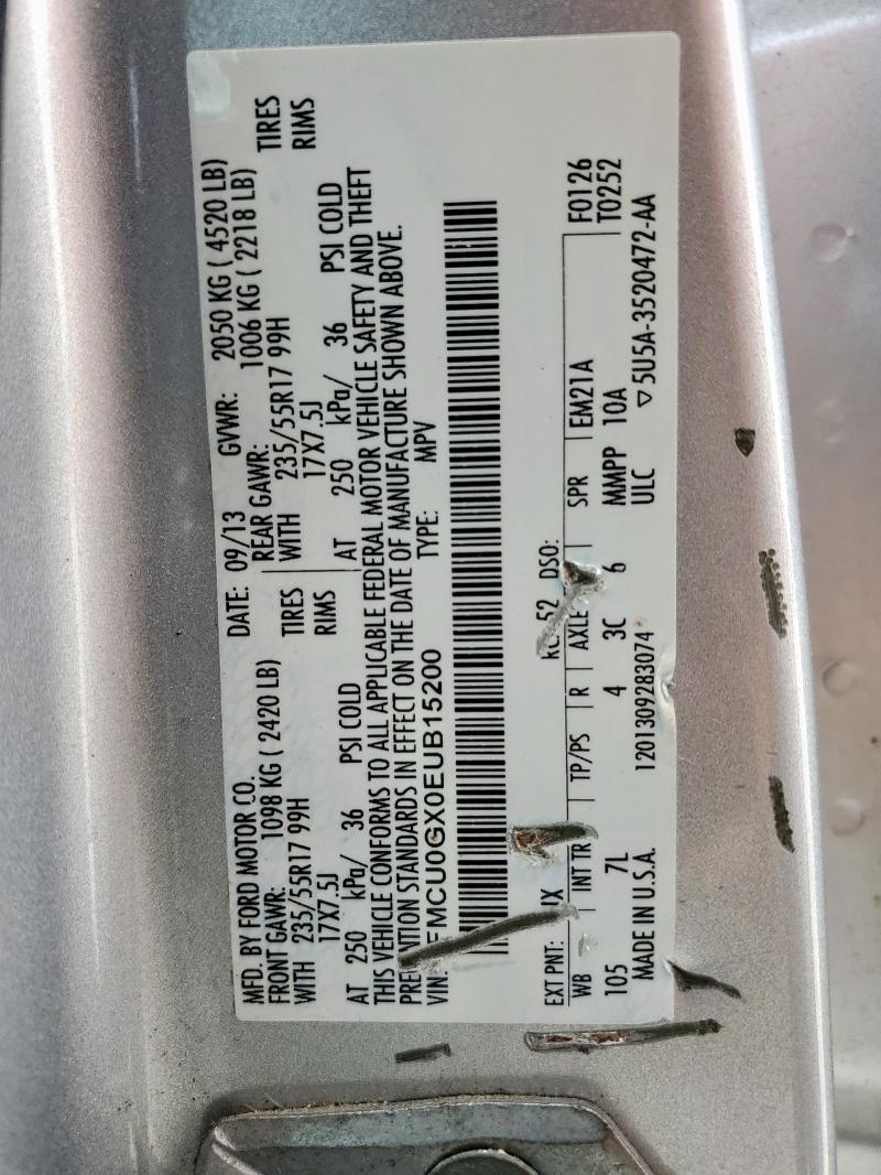 1FMCU0GX0EUB15200 Ford Escape
