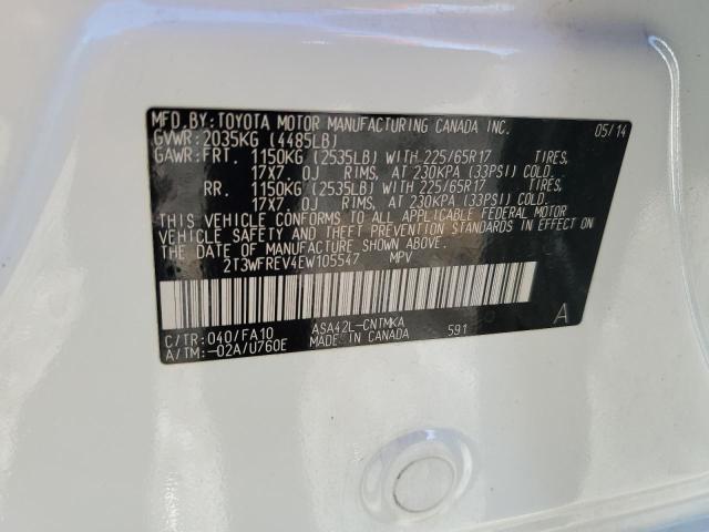 2T3WFREV4EW105547 Toyota 2ar-fe