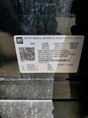 3GNKBCRS7MS569622 Chevrolet BLAZER 2LT