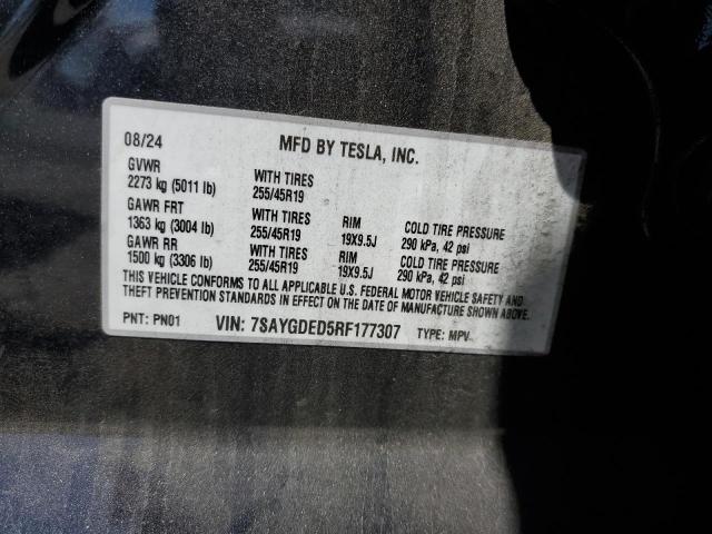 7SAYGDED5RF177307 Tesla 2024