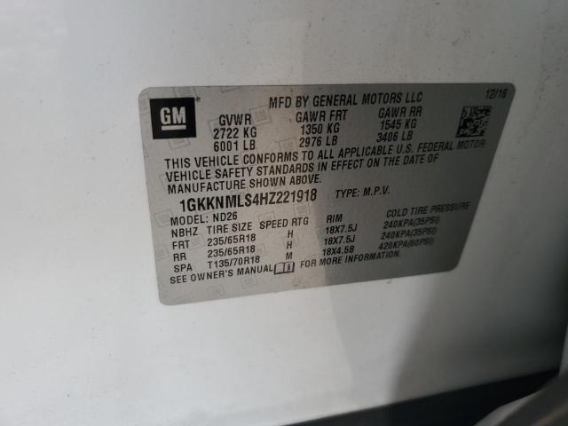 1GKKNMLS4HZ221918 GMC ACADIA SLT
