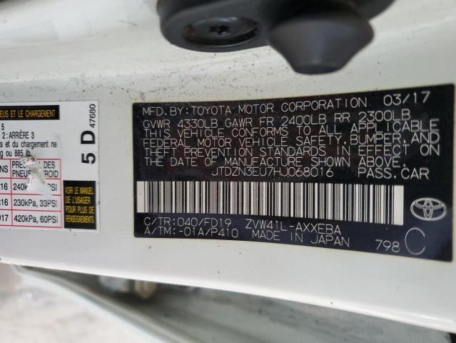 JTDZN3EU7HJ068016 Toyota 2zr-fxe, 5jm