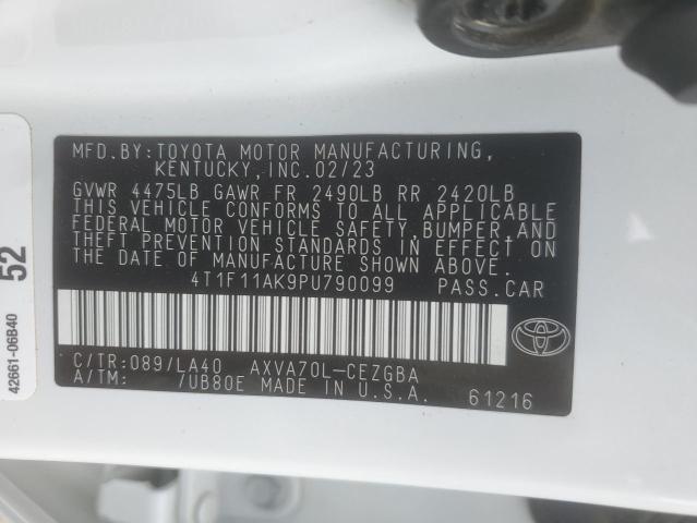 4T1F11AK9PU790099 Toyota CAMRY XLE
