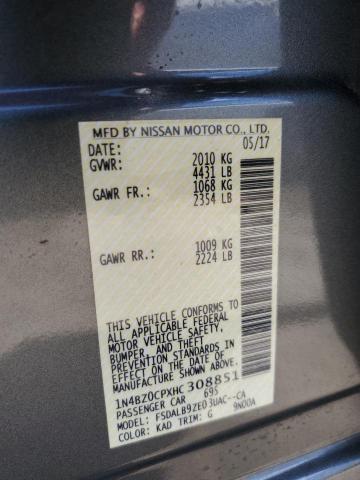 1N4BZ0CPXHC308851 Nissan LEAF S
