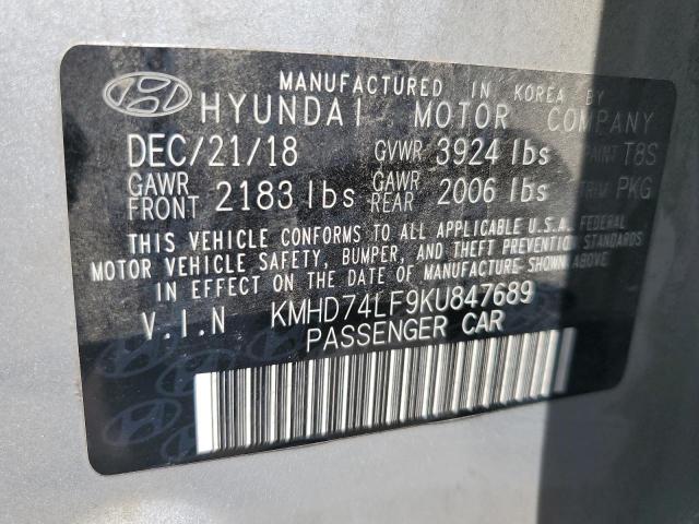 KMHD74LF9KU847689 Hyundai ELANTRA SE
