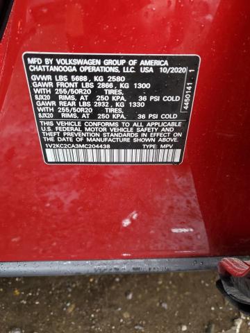 1V2KC2CA3MC204438 Volkswagen ATLAS CROS