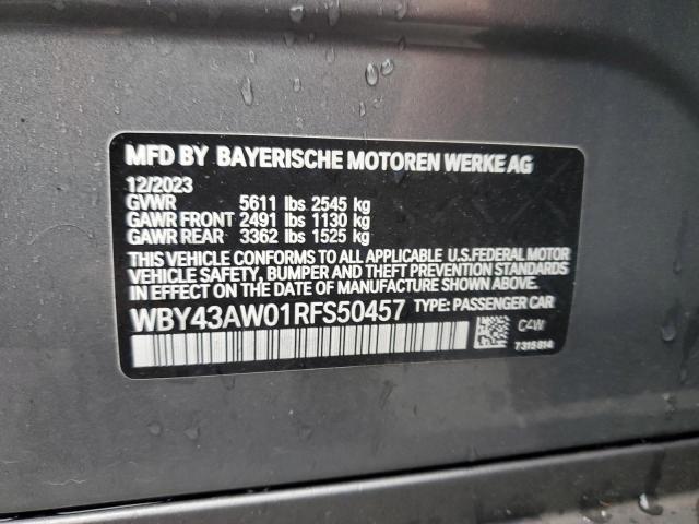 WBY43AW01RFS50457 BMW I4 Edrive