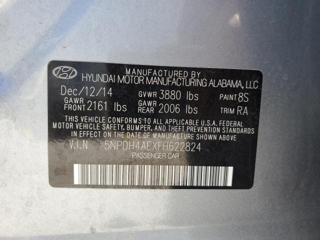 5NPDH4AEXFH622824 Hyundai ELANTRA SE