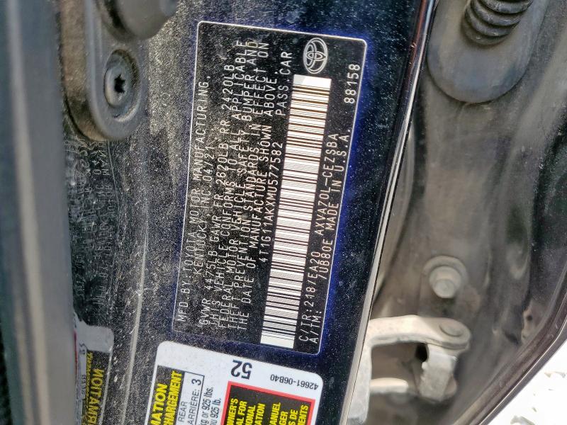 4T1G11AKXMU577582 Toyota a25a-fks