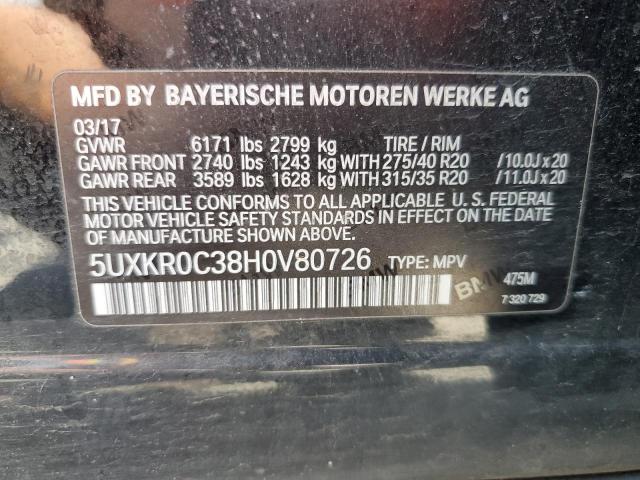 5UXKR0C38H0V80726 BMW 2017