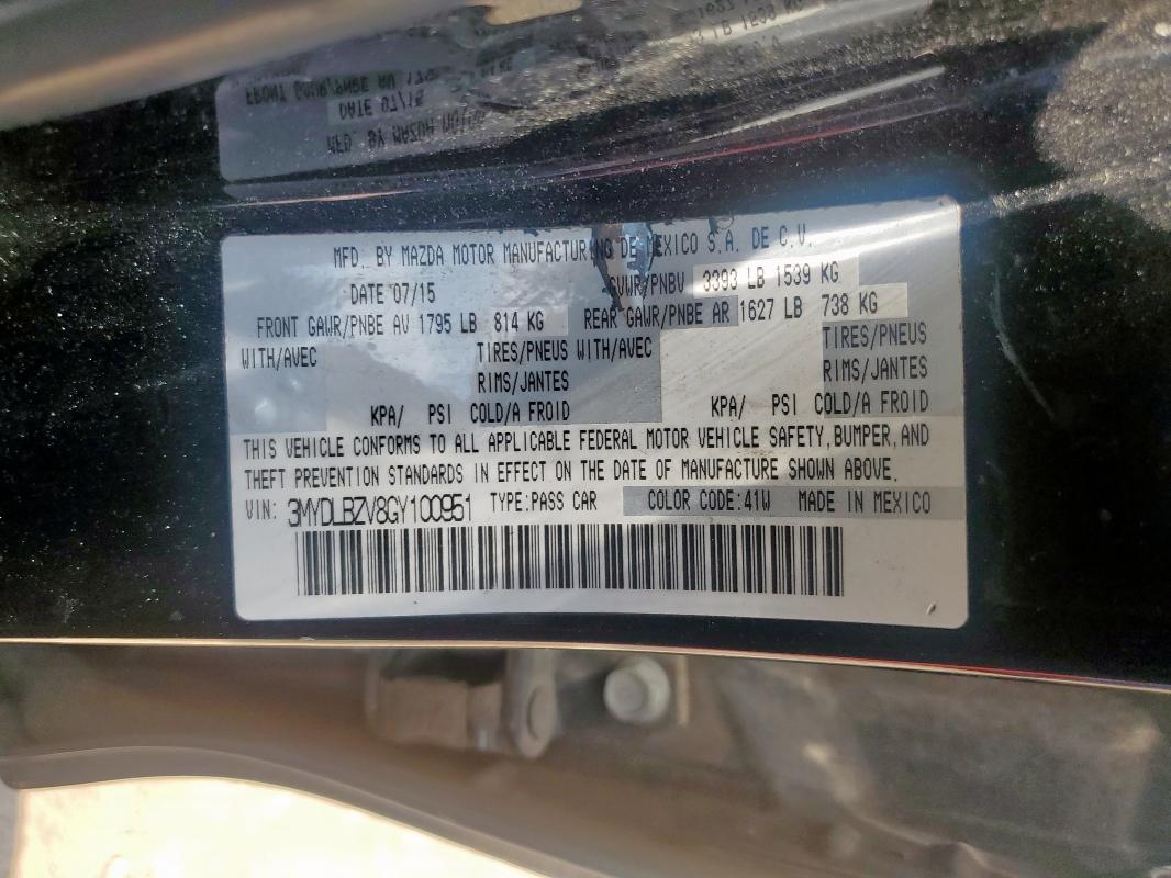 3MYDLBZV8GY100951 Toyota p5v