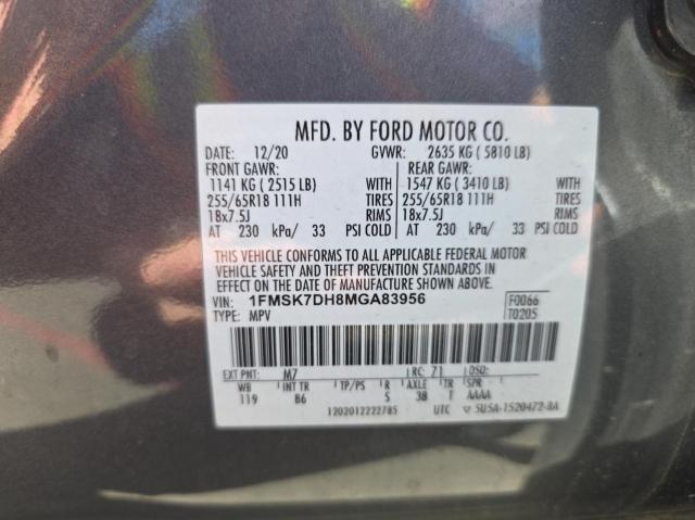 1FMSK7DH8MGA83956 Ford Explorer