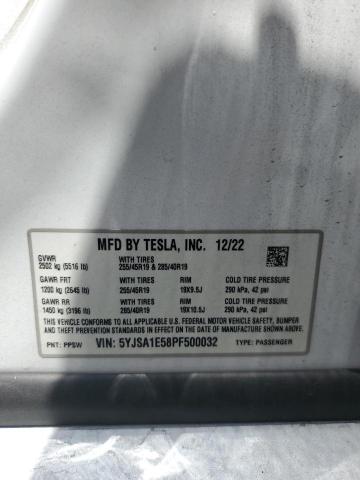 5YJSA1E58PF500032 Tesla MODEL S