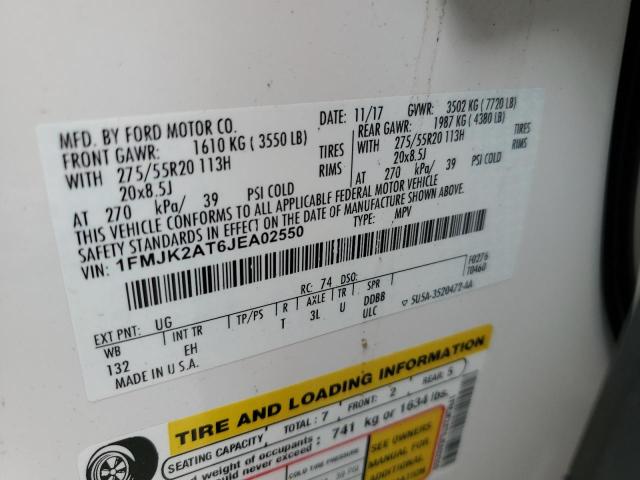 1FMJK2AT6JEA02550 Ford 3.5l gtdi