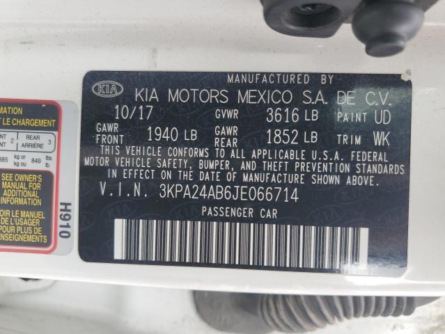 3KPA24AB6JE066714 KIA gdi gamma