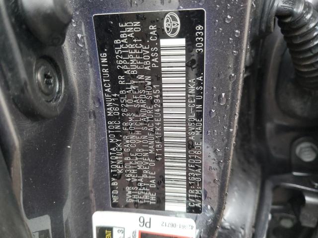 4T1BF1FK4EU429451 Toyota CAMRY L