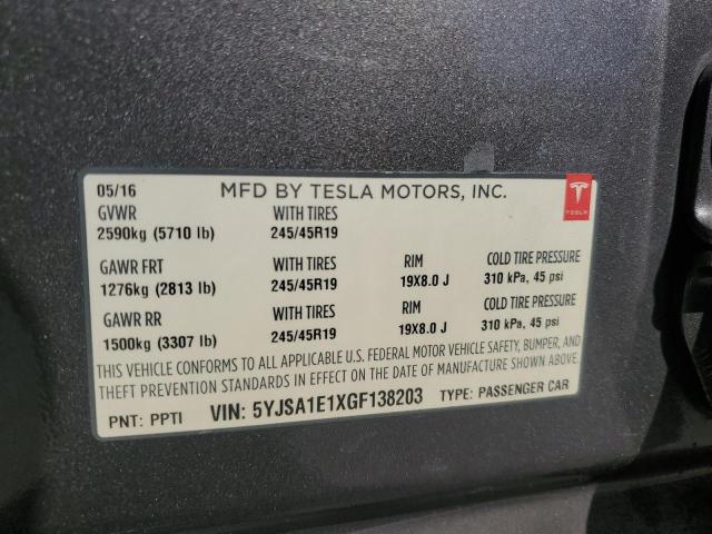 5YJSA1E1XGF138203 Tesla MODEL S