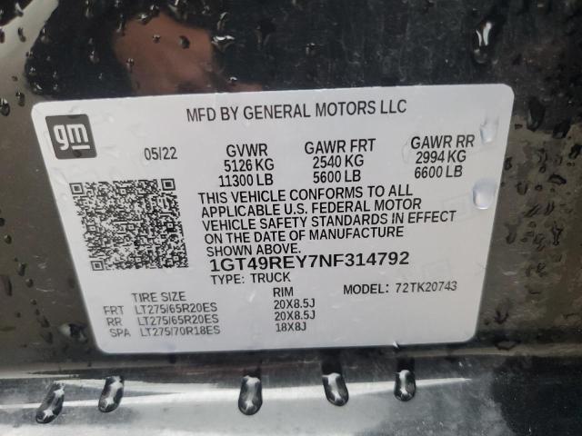 1GT49REY7NF314792 GMC SIERRA K25
