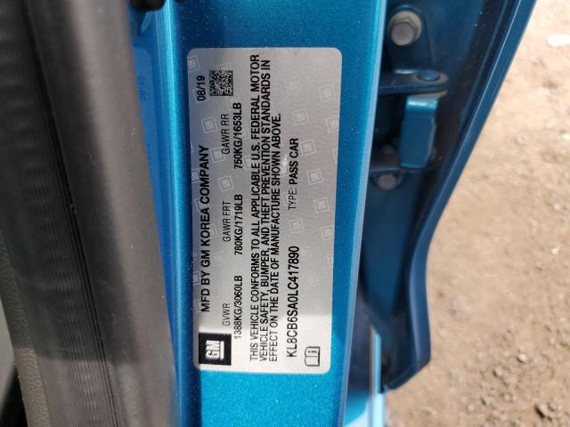 KL8CB6SA0LC417890 Chevrolet SPARK LS