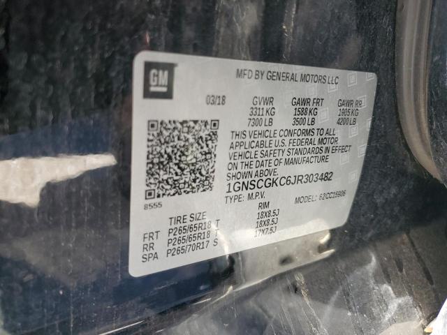 1GNSCGKC6JR303482 Chevrolet l83 - sidi: spark ignited direct injection, vvt: variable valve timing, afm, e85 max, alum